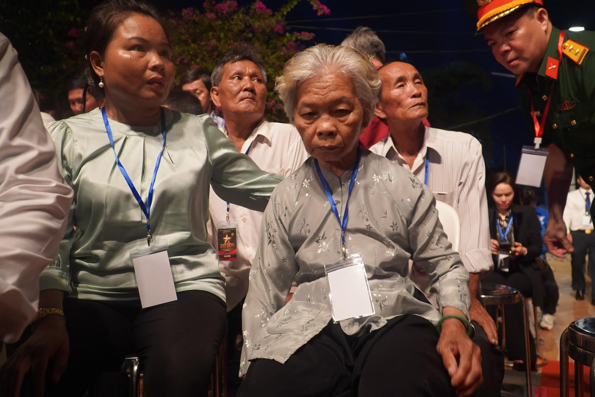 Bà Nguyễn Thị Lệ, vợ liệt sĩ Huỳnh Văn Quên (hài cốt liệt sĩ Quên được tìm thấy tại công viên Lê Thị Riêng, TPHCM). Ảnh: A.Tú.