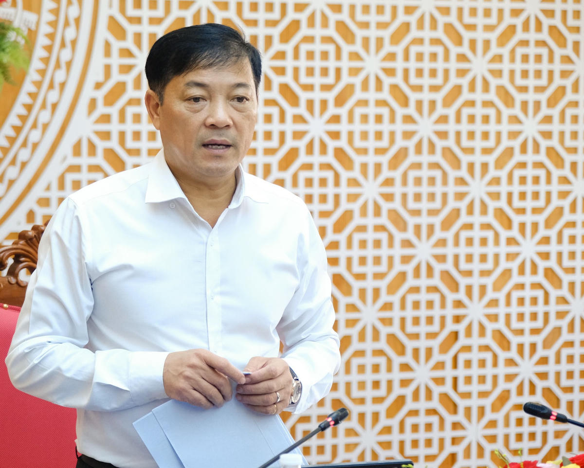 Ông Lê Trọng Yên, Phó Chủ tịch Thường trực UBND tỉnh Lâm Đồng phát biểu tại buổi làm việc.