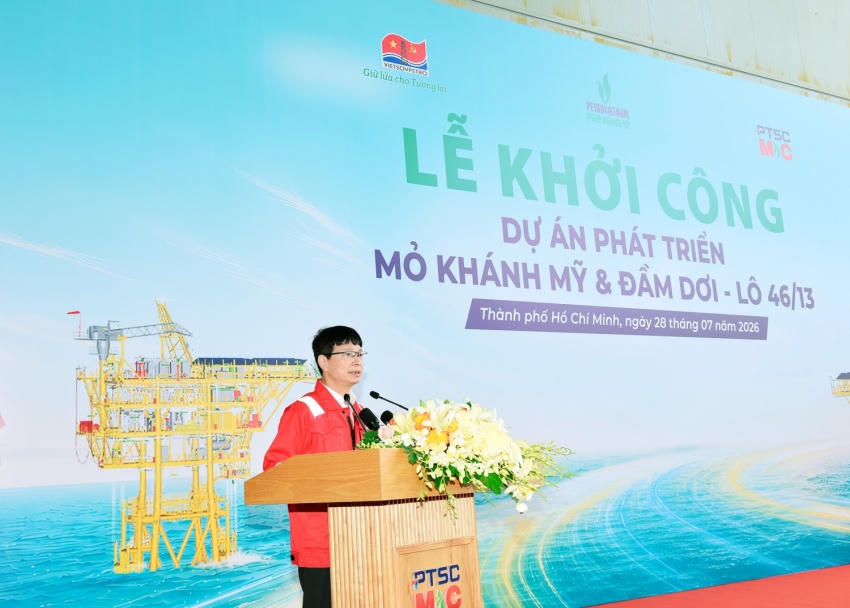 Đại diện Petrovietnam, ông Luyện Công Chiến - Phó Trưởng Ban Thăm dò Khai thác Dầu khí, Chủ tịch UBQL Lô 46/13 nhấn mạnh vai trò chiến lược của dự án trong việc bảo đảm an ninh năng lượng khu vực Tây Nam Bộ và khẳng định chủ quyền biển đảo quốc gia.