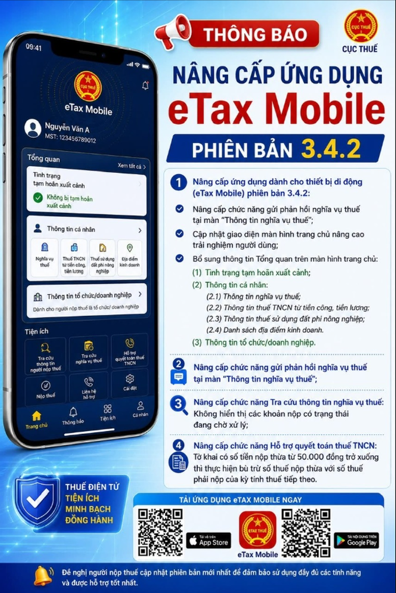 Cục Thuế ra mắt eTax Mobile mới, tăng trải nghiệm và minh bạch dữ liệu- Ảnh 1.