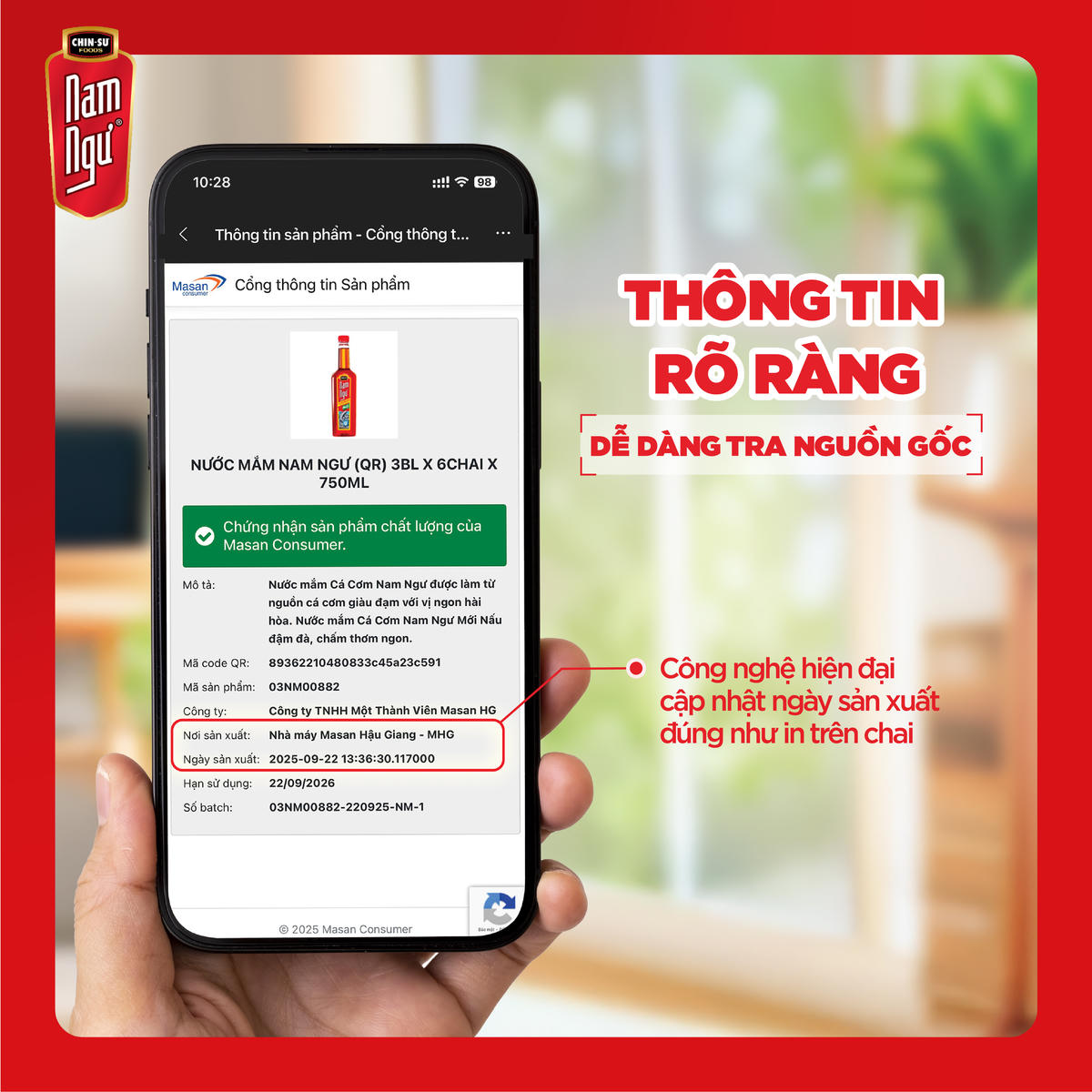Nam Ngư áp dụng QRCode truy xuất rõ ràng nguồn gốc