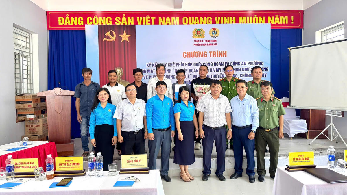 Xây dựng Nghiệp đoàn Làng đá mỹ nghệ Non Nước “3 không” về phòng, chống ma túy