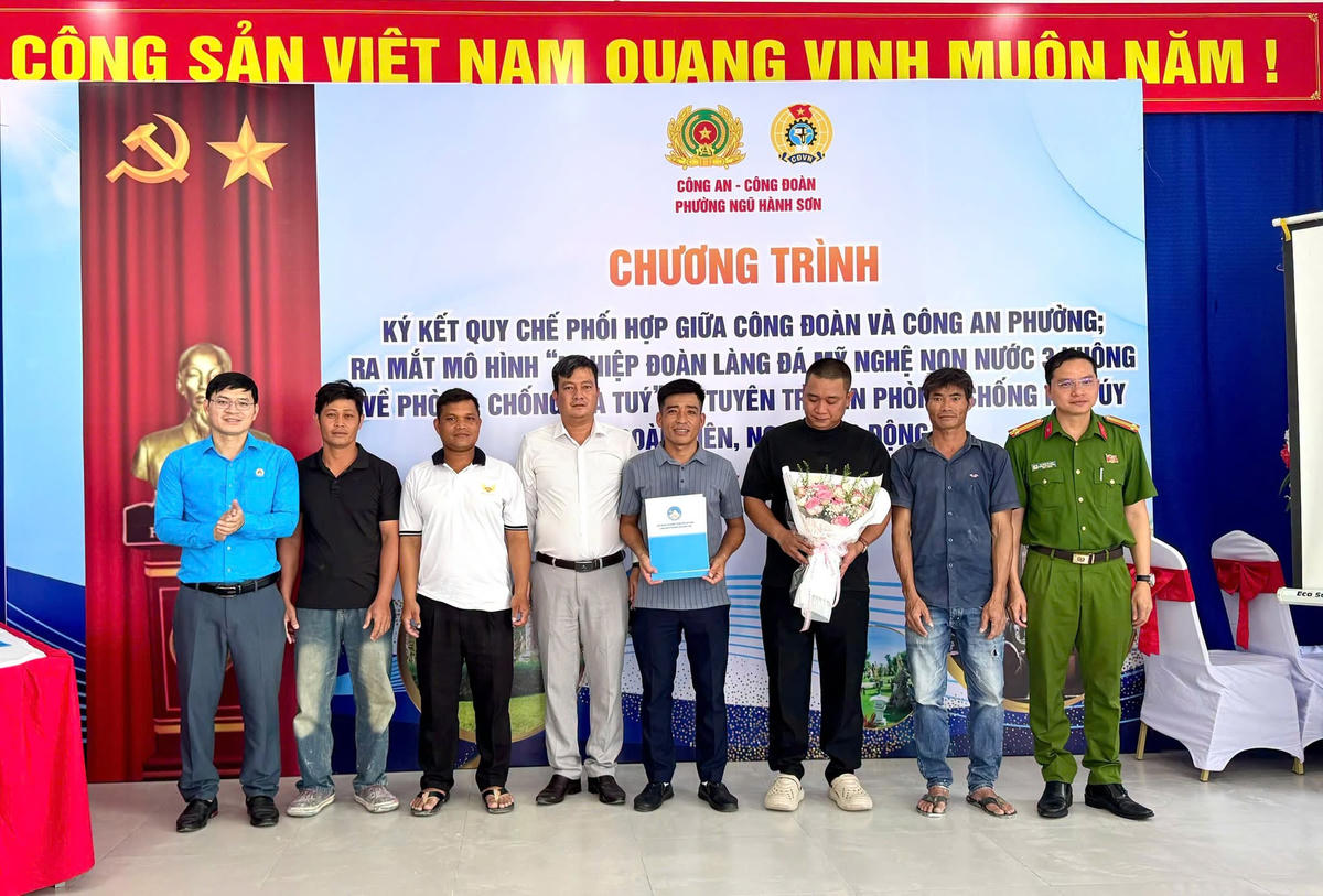 Xây dựng Nghiệp đoàn Làng đá mỹ nghệ Non Nước “3 không” về phòng, chống ma túy
