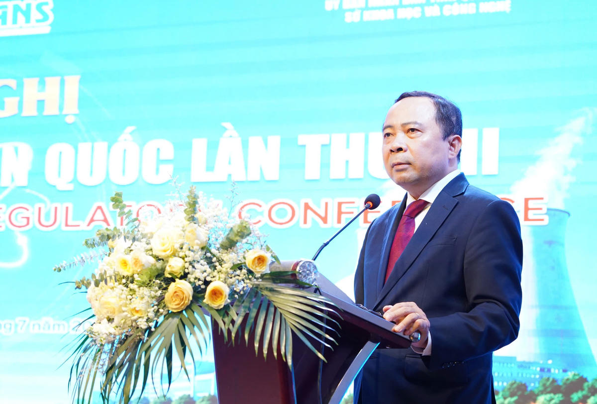 Bộ trưởng Bộ KHCN Vũ Hải Quân phát biểu khai mạc hội nghị. Ảnh: Bộ KHCN.