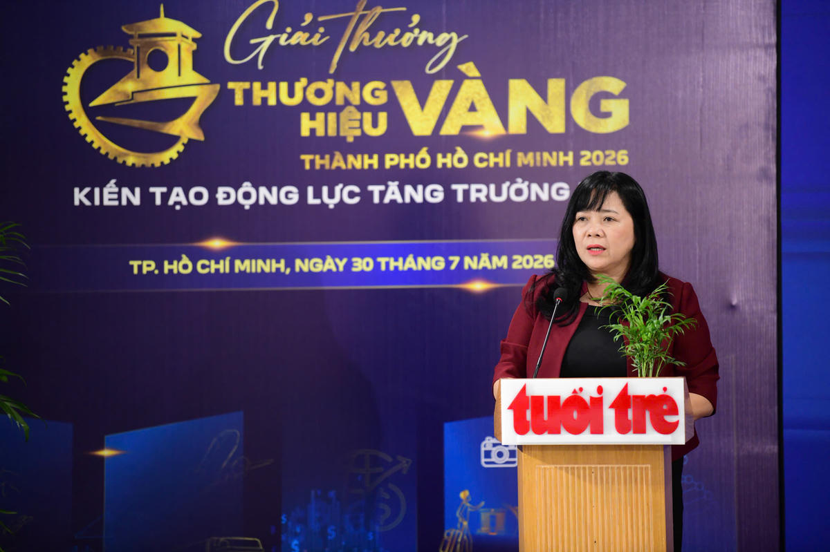 Bà Nguyễn Thị Kim Ngọc - Phó Giám đốc Sở Công thương TPHCM phát biểu tại lễ phát động giải thưởng. Ảnh: Q.Đ