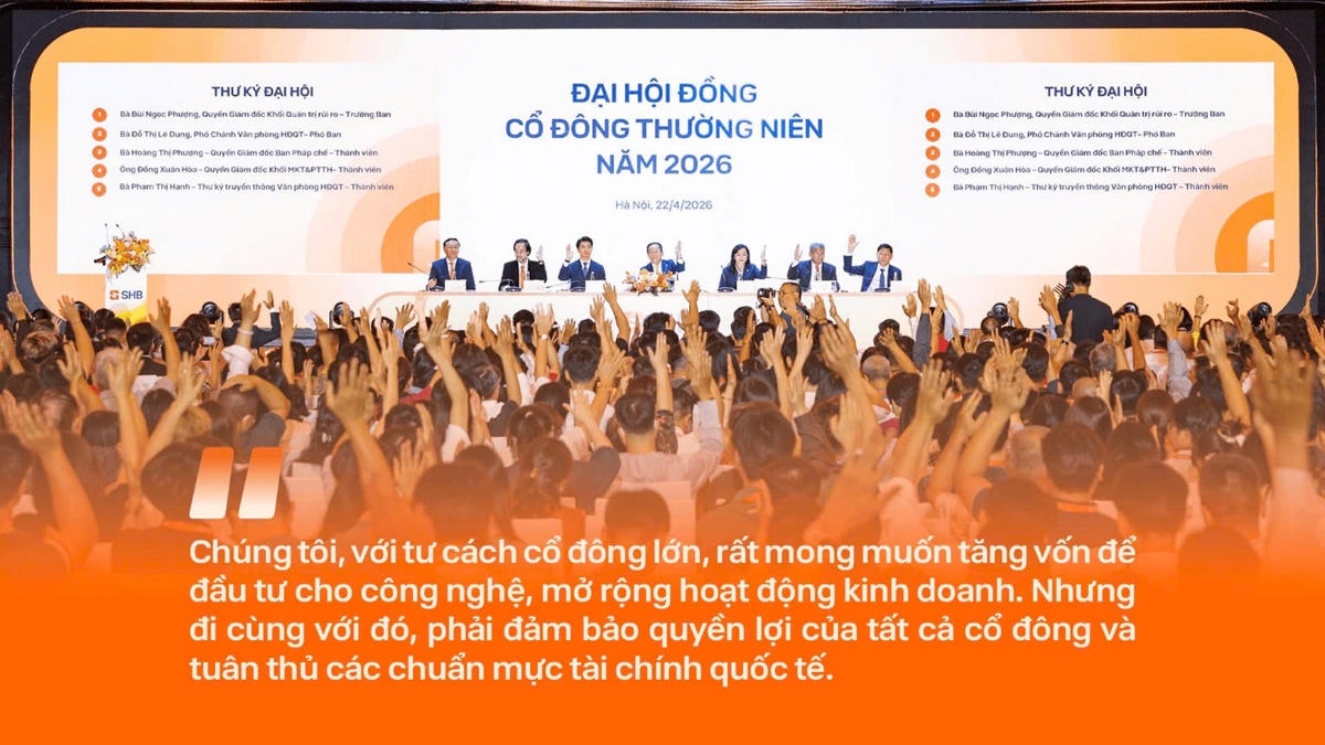 Những câu nói ấn tượng của Chủ tịch HĐQT SHB Đỗ Quang Hiển tại ĐHĐCĐ 2026