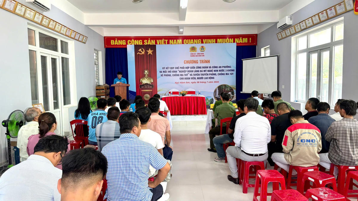 Xây dựng Nghiệp đoàn Làng đá mỹ nghệ Non Nước “3 không” về phòng, chống ma túy