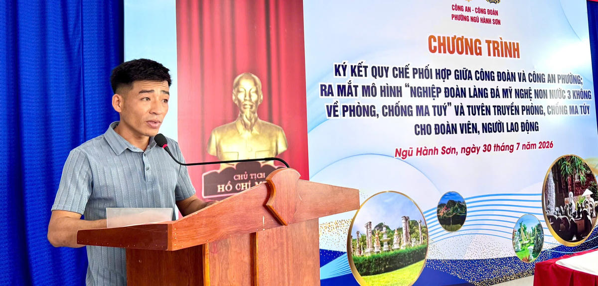 Xây dựng Nghiệp đoàn Làng đá mỹ nghệ Non Nước “3 không” về phòng, chống ma túy