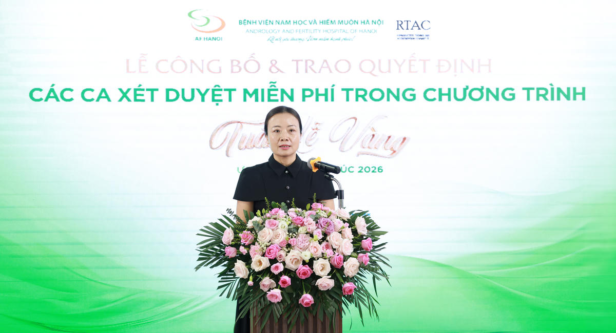 ThS BS Lê Thị Thu Hiền, Giám đốc Chuyên môn Bệnh viện phát biểu. BVCC