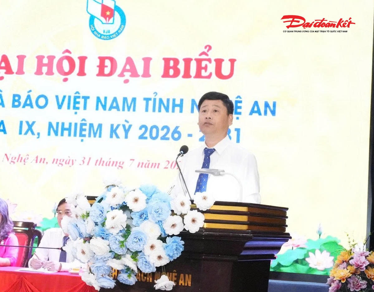 Ông Trần Minh Ngọc - Giám đốc Báo và Phát thanh, Truyền hình Nghệ An tiếp tục giữ chức Chủ tịch Hội Nhà báo Việt Nam tỉnh Nghệ An khóa IX, nhiệm kỳ 2026-2031. Ảnh: MH