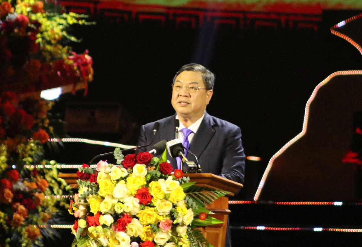 Phó Thủ tướng Thường trực Chính phủ Phạm Gia Túc phát biểu tại buổi lễ. Ảnh: Duy Hưng.