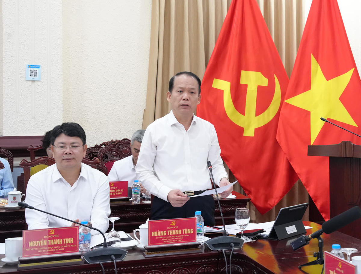 Bộ trưởng Bộ Tư pháp Hoàng Thanh Tùng.
