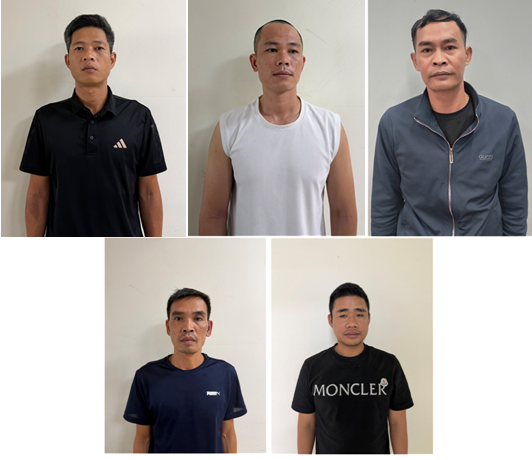 Các đối tượng liên quan đến vụ việc. Ảnh: CATP.