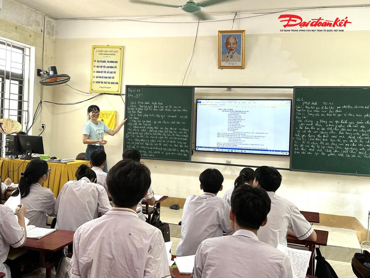 Một tiết học ở Hà Tĩnh. Ảnh: HN.