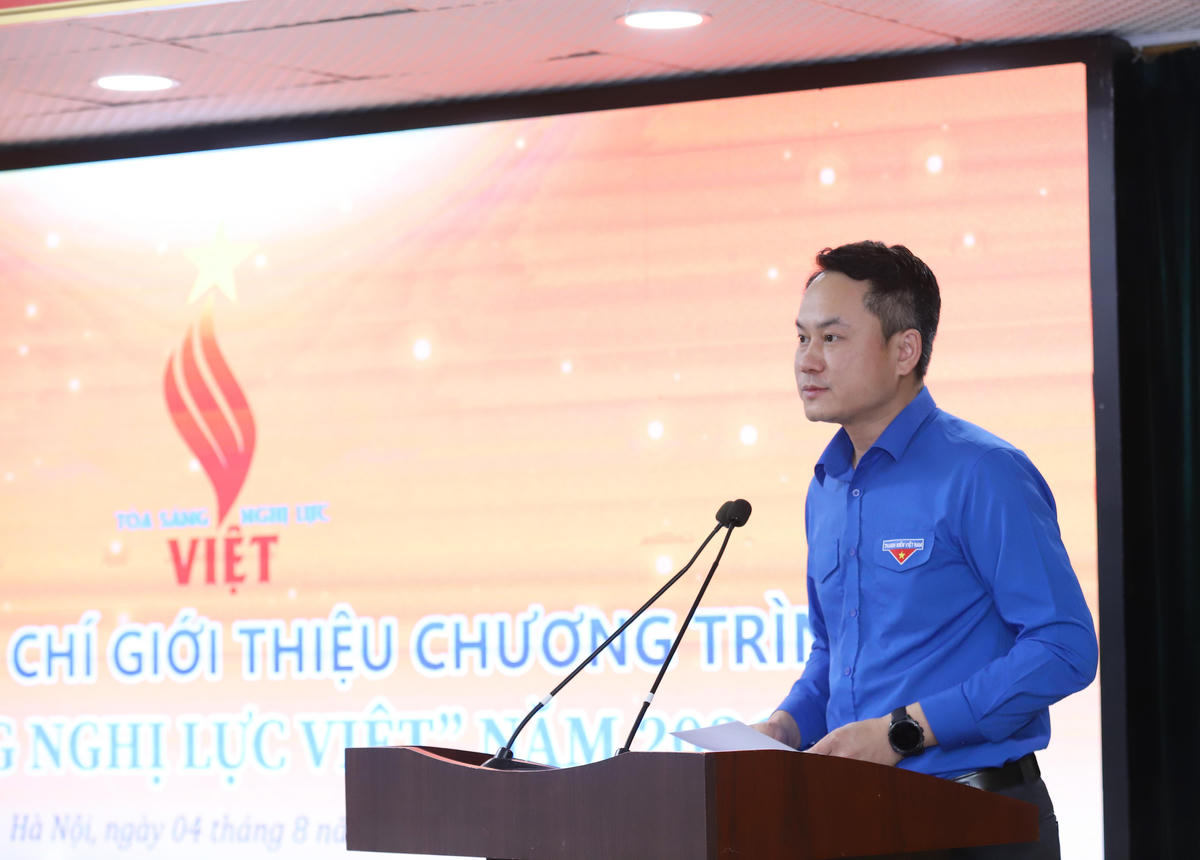 Ông Nguyễn Kim Quy, Bí thư Trung ương Đoàn, Phó Chủ tịch Thường trực Hội Liên hiệp thanh niên Việt Nam thông tin tại chương trình. Ảnh: PV