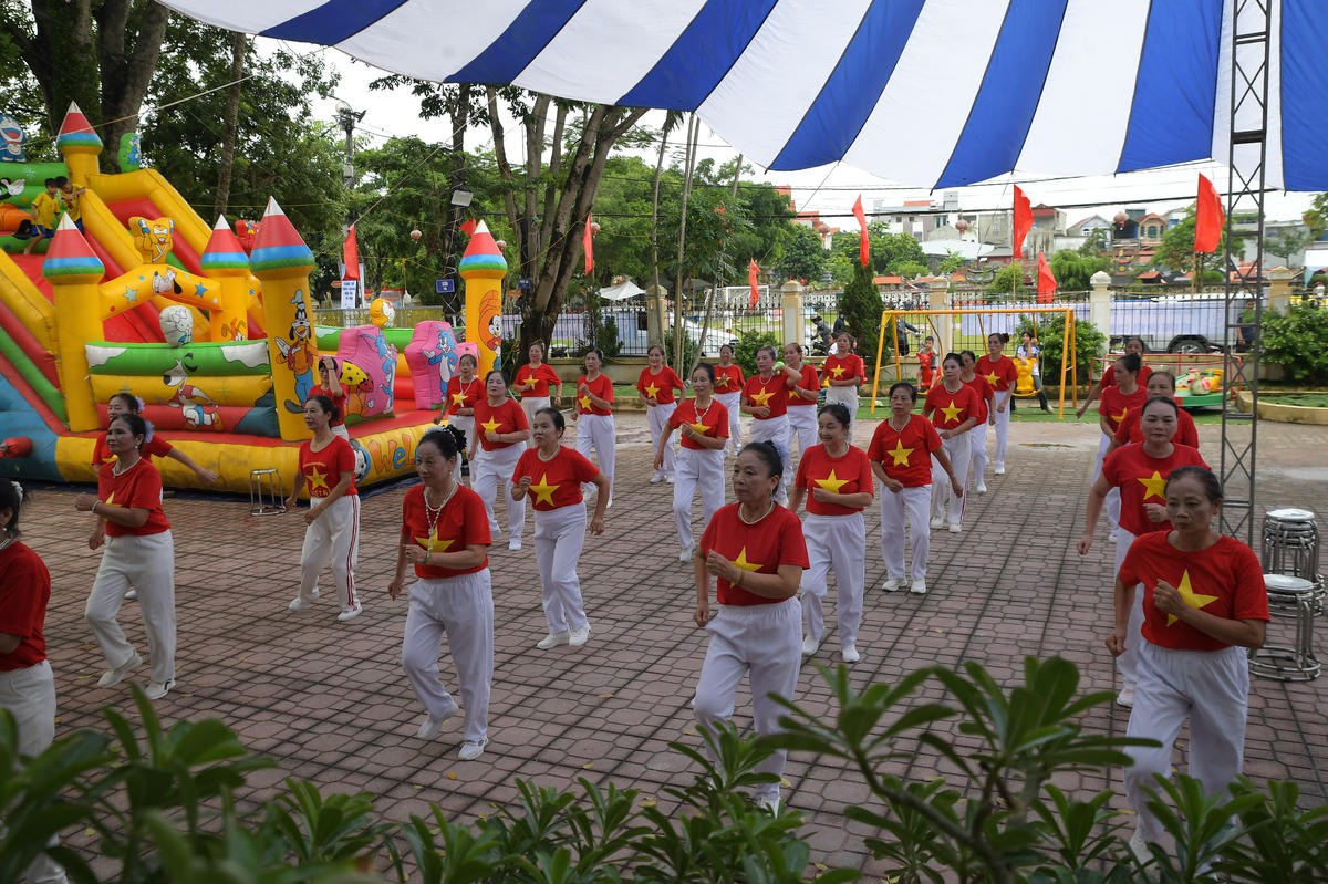 Khu dưỡng sinh góp phần đáp ứng nhu cầu rèn luyện sức khỏe của người dân địa phương.