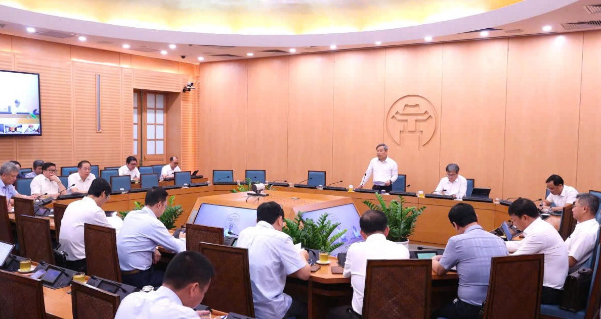 Chủ tịch UBND TP Hà Nội Vũ Đại Thắng chủ trì cuộc họp về công tác bảo đảm thoát nước, chống úng ngập...
