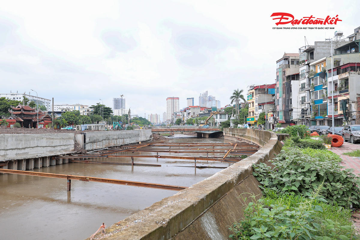 Kênh La Khê tăng tốc cán đích, hoàn thiện hệ thống chống ngập phía Tây Hà Nội