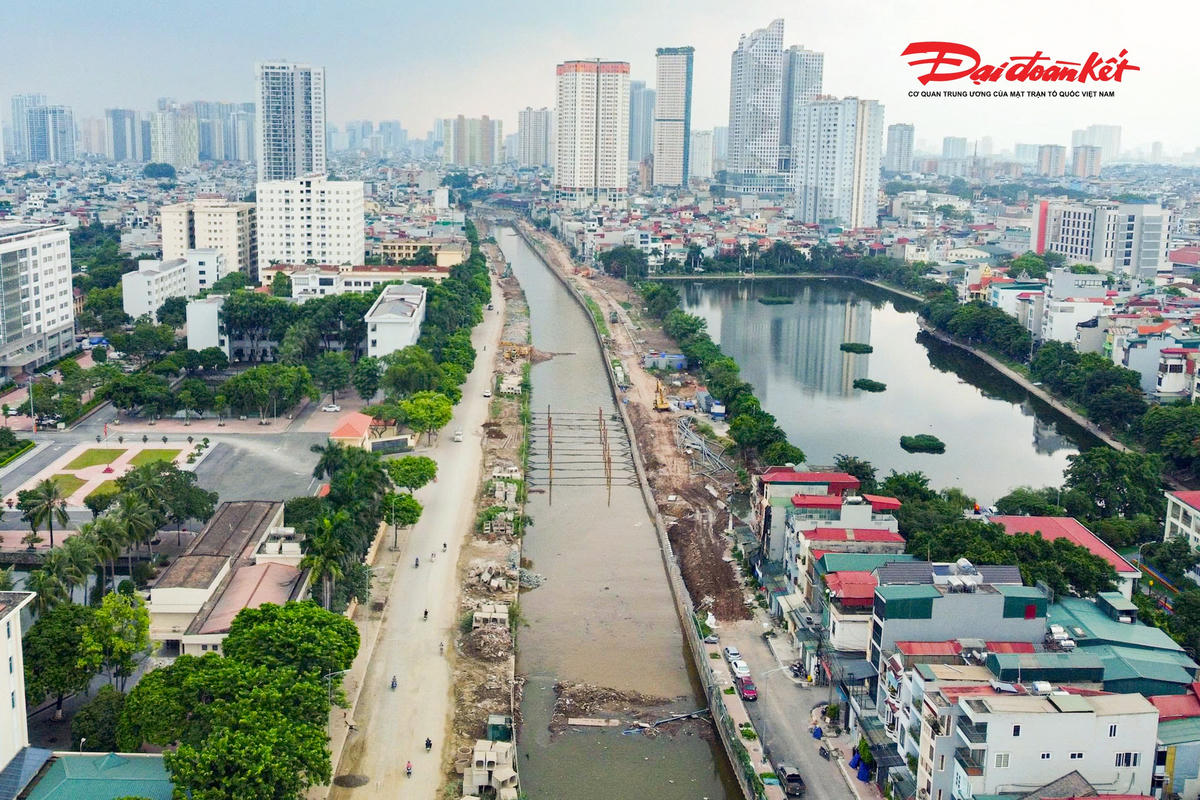 Kênh La Khê tăng tốc cán đích, hoàn thiện hệ thống chống ngập phía Tây Hà Nội