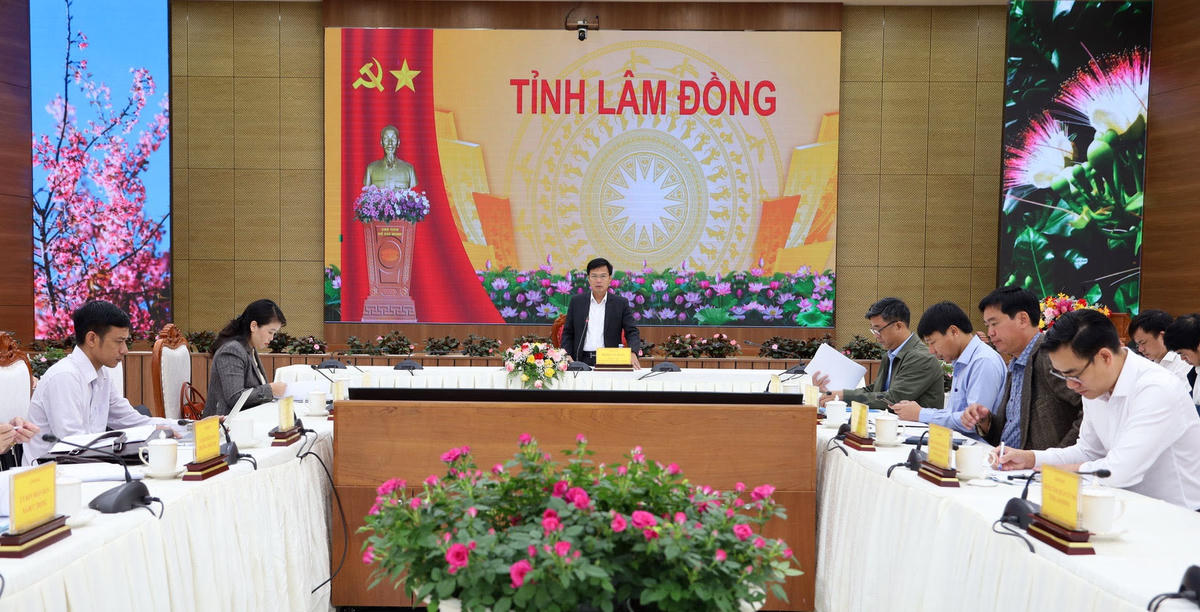 Quang cảnh cuộc họp về việc thu hút các dự án đầu tư tư nhân thuộc lĩnh vực y tế.
