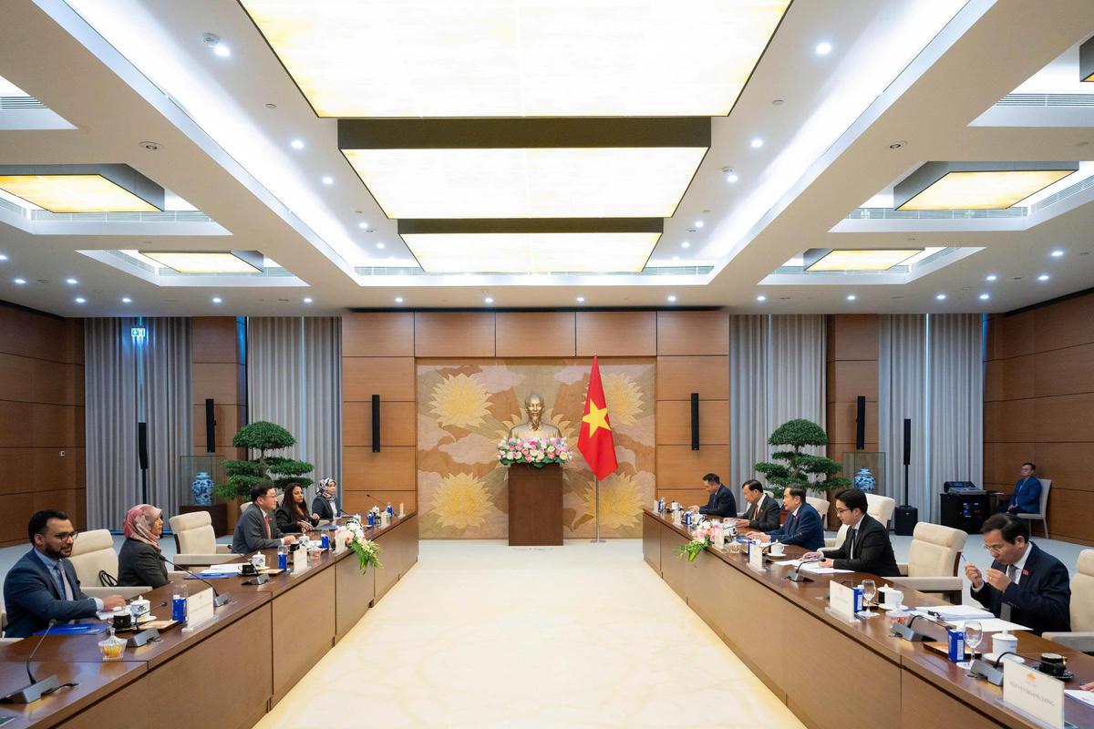 Quang cảnh buổi tiếp. Ảnh: Vũ Hiếu