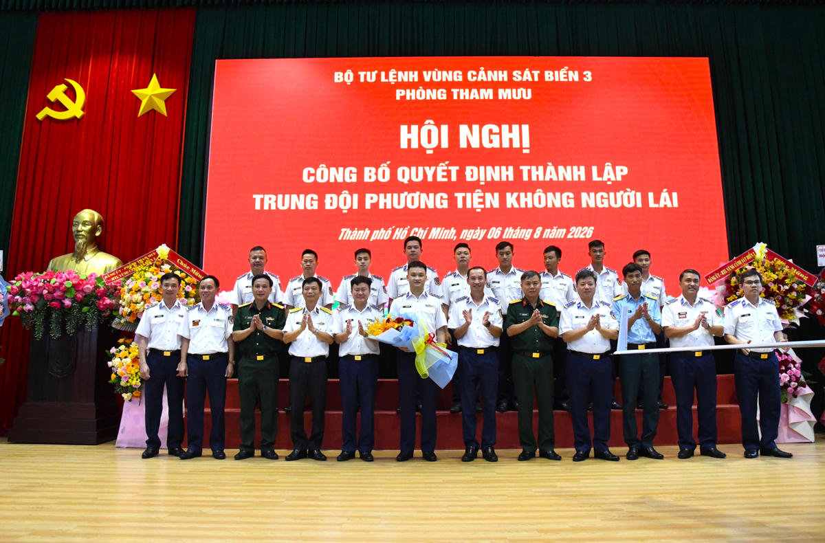 Bộ Tư lệnh Vùng Cảnh sát biển 3 thành lập Trung đội phương tiện không người lái 