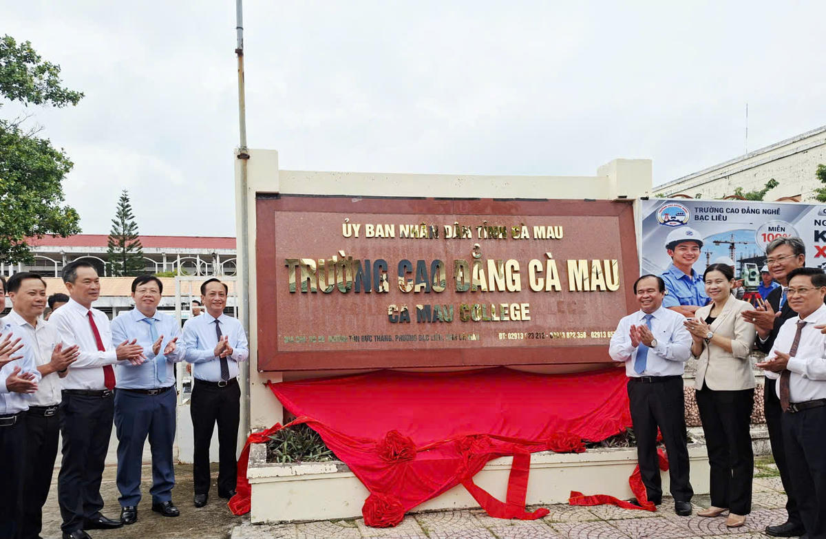 &nbsp;Sau khi thành lập, Trường cao đẳng Cà Mau sẽ phát triển theo mô hình đa ngành, đa lĩnh vực, góp phần nâng cao năng lực đào tạo, tăng cường liên kết với doanh nghiệp và mở rộng hợp tác quốc tế. Ảnh: Nguyên Du