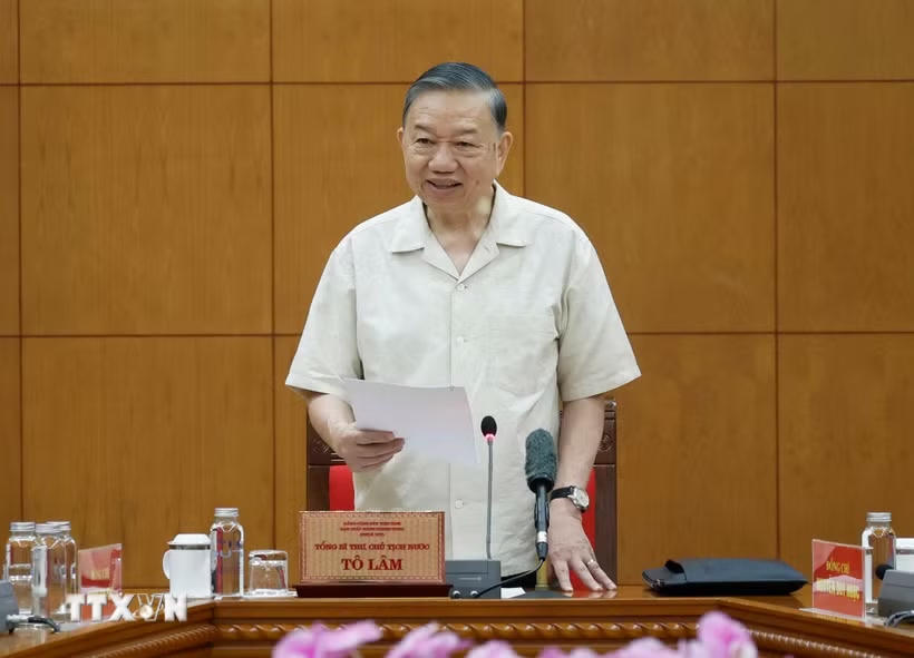 Tổng Bí thư, Chủ tịch nước Tô Lâm phát biểu. (Ảnh: Thống Nhất/TTXVN)
