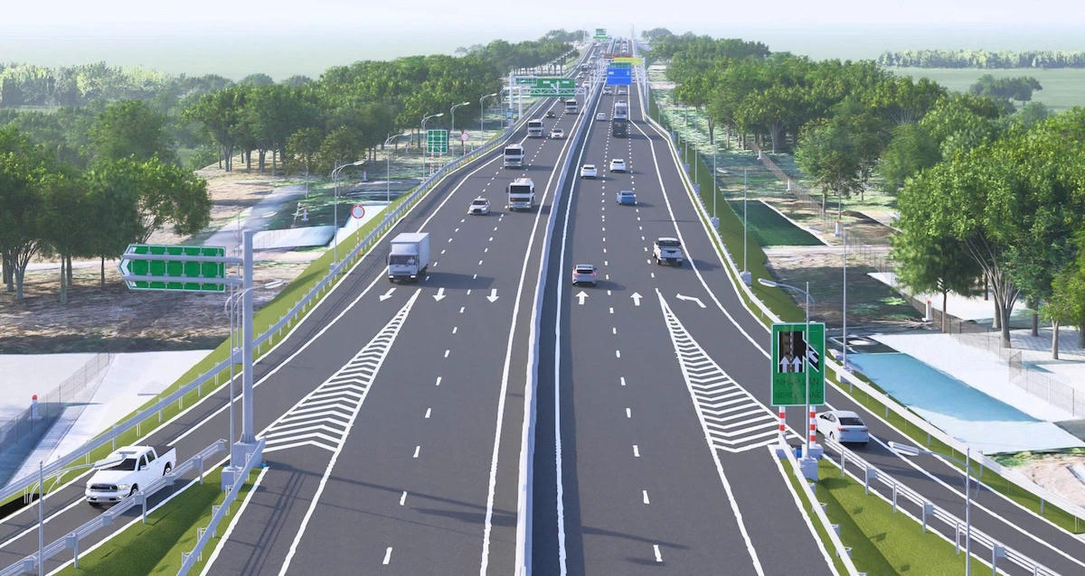Phối cảnh đường Vành đai 4 TPHCM dự kiến sẽ được khởi công xây dựng dịp 2/9. Ảnh: Sở Xây dựng TPHCM.