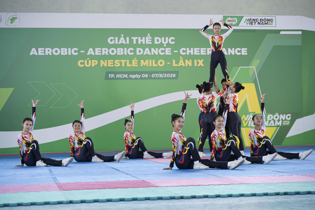 Khép lại giải Aerobic Cúp Nestlé MILO 2026: Sân chơi học đường giúp học sinh rèn kỹ năng sống qua từng bước nhảy