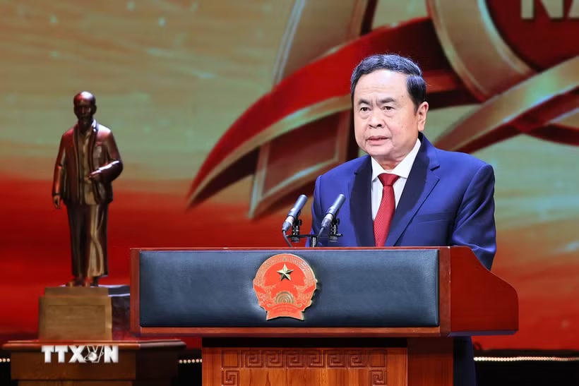 Chủ tịch Quốc hội Trần Thanh Mẫn phát biểu. (Ảnh: Doãn Tấn/TTXVN).