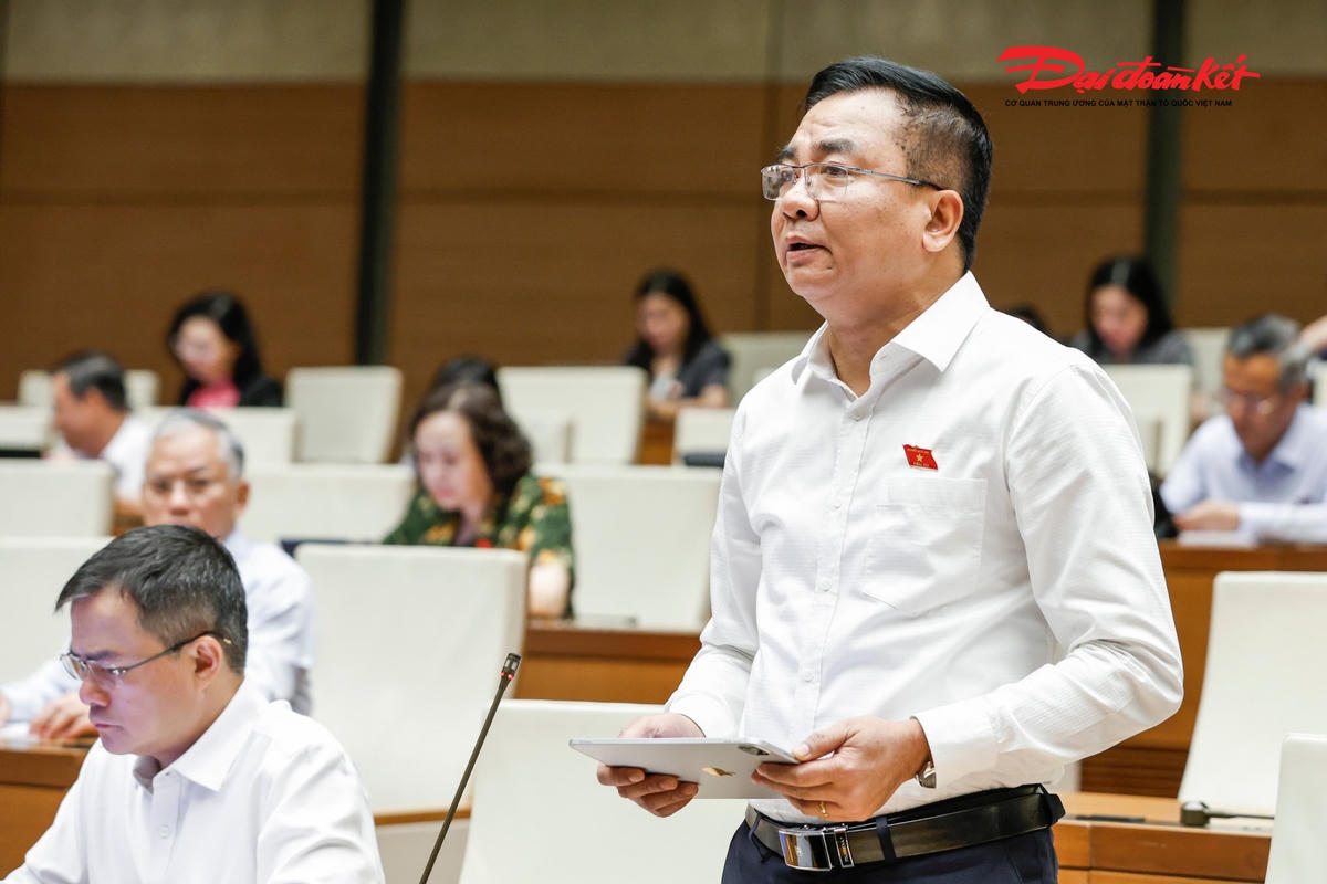 Đại biểu Nguyễn Minh Đức phát biểu (Ảnh: Quang Vinh)