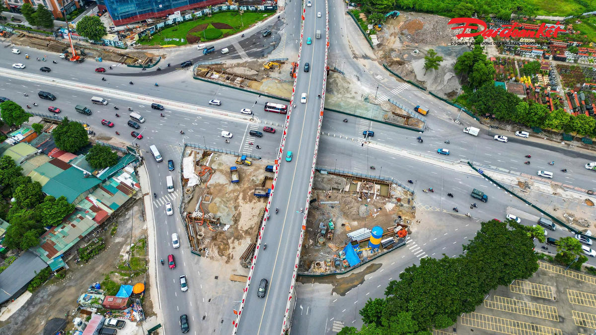 Hình hài hầm chui Cổ Linh đang dần hiện rõ giữa nút giao cửa ngõ phía Đông Hà Nội.