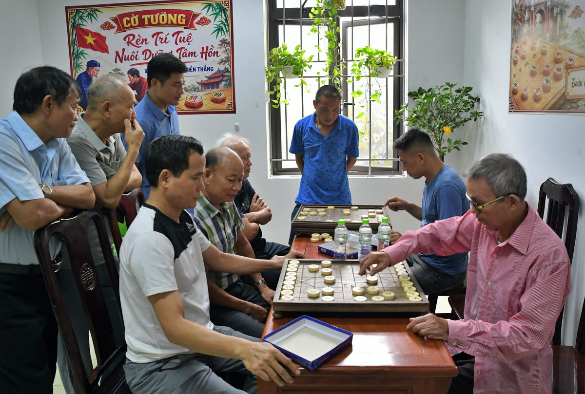 Nhà văn hóa thôn Vạn Điểm là mô hình điểm của Hà Nội. Ảnh: P. Sỹ.