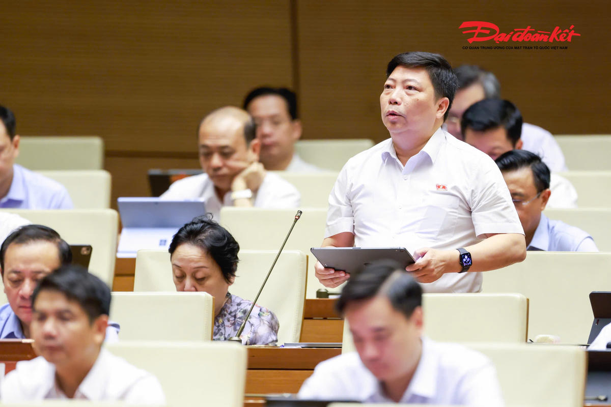 Đại biểu Nguyễn Vũ Trung phát biểu. Ảnh: Quang Vinh