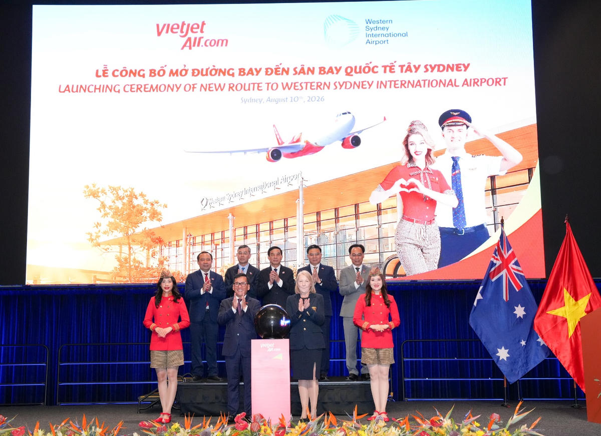 Vietjet tiên phong kết nối Việt Nam với sân bay quốc tế mới nhất Australia, mở rộng động lực hợp tác hai nước