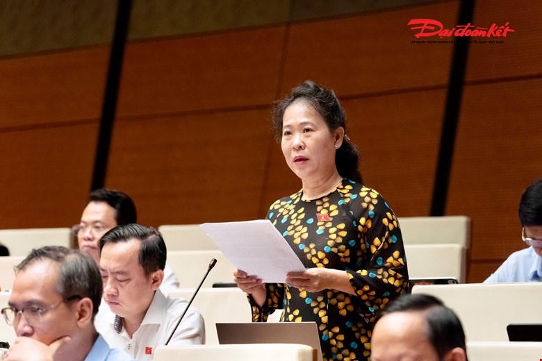 Đại biểu Tô Ái Vang phát biểu (Ảnh: Quang Vinh)
