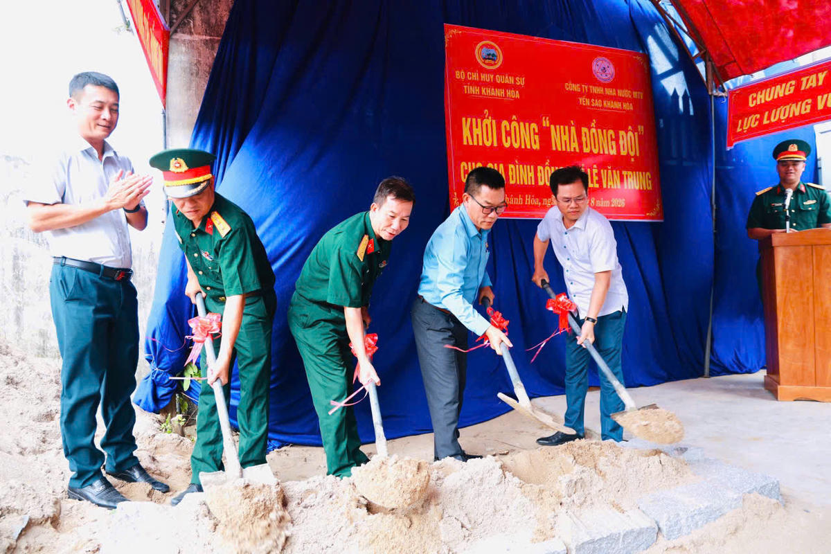 Lễ khởi công xây nhà ở cho đồng đội có hoàn cảnh khó khăn ở Khánh Hòa