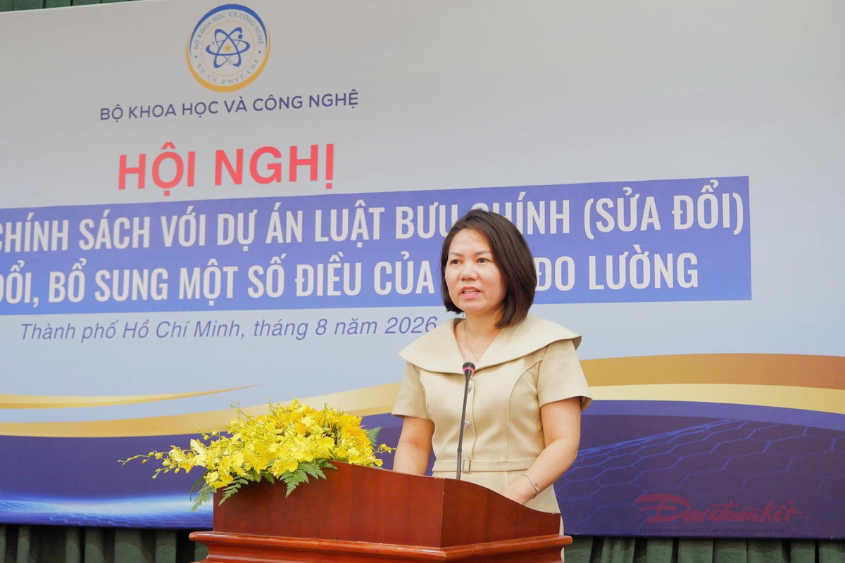 Bà Nguyễn Như Quỳnh, Vụ trưởng Vụ Pháp chế (Bộ KHCN) phát biểu. Ảnh: T.Luân.