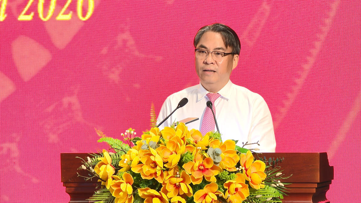 Bí thư Tỉnh ủy Cao Bằng Phan Thăng An phát biểu tại hội nghị.