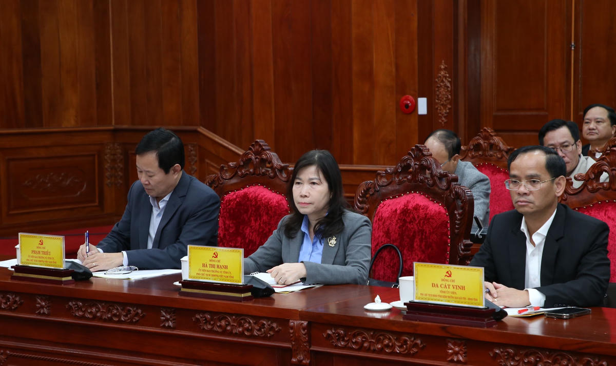 Các đại biểu tham dự buổi làm việc.