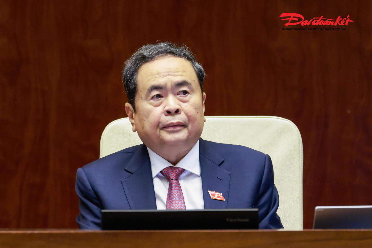 Chủ tịch Quốc hội Trần Thanh Mẫn chủ trì phiên thảo luận. Ảnh: Quang Vinh