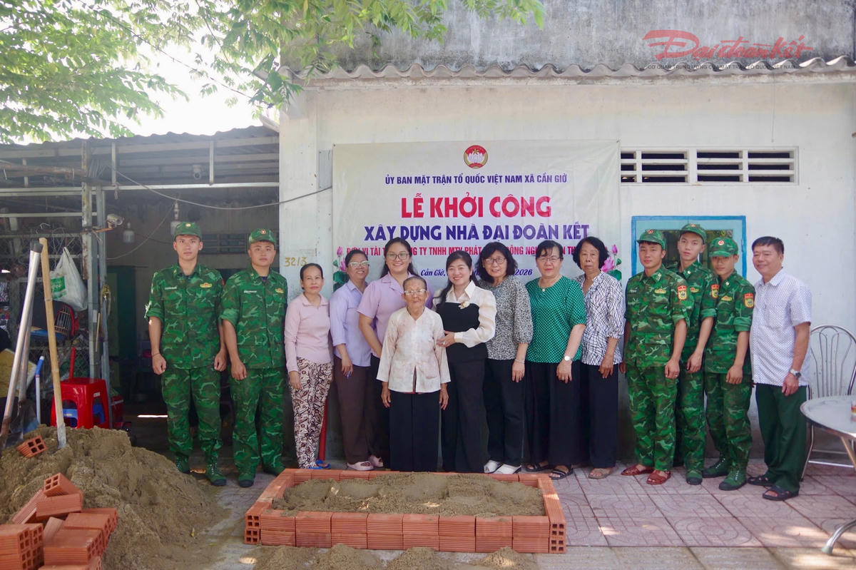 TPHCM: Xây nhà Đại Đoàn Kết cho người dân khó khăn ở xã Cần Giờ