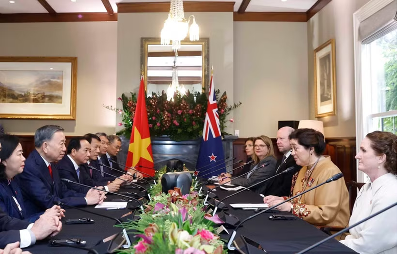 Tổng Bí thư, Chủ tịch nước Tô Lâm và Toàn quyền New Zealand Dame Cindy Kiro tại cuộc gặp - Ảnh: TTXVN