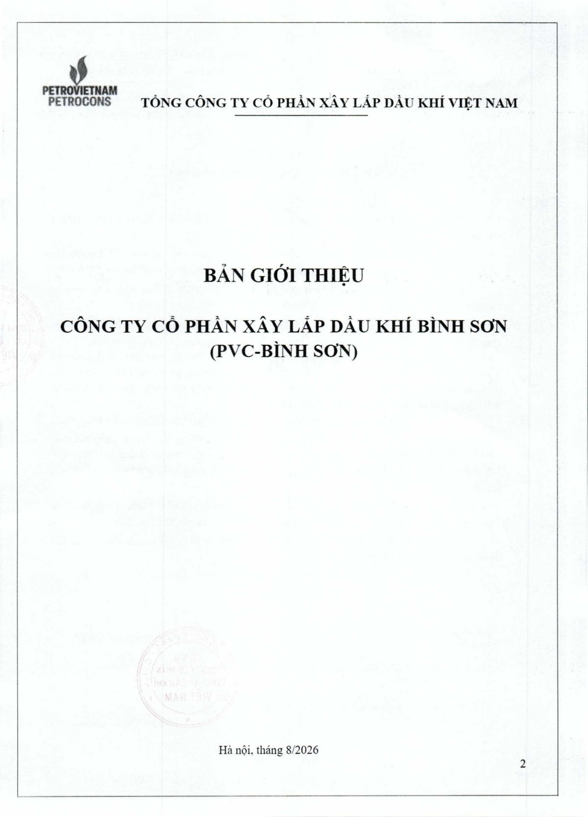 PETROCONS tìm đối tác cung cấp dịch vụ tư vấn thoái vốn