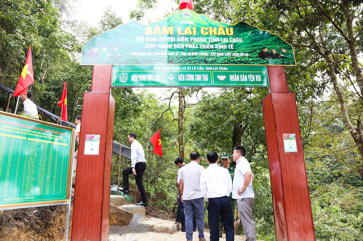 Mô hình được triển khai tại bản Ngải Thầu, xã Sì Lở Lầu. Ảnh: Hân Nguyễn.