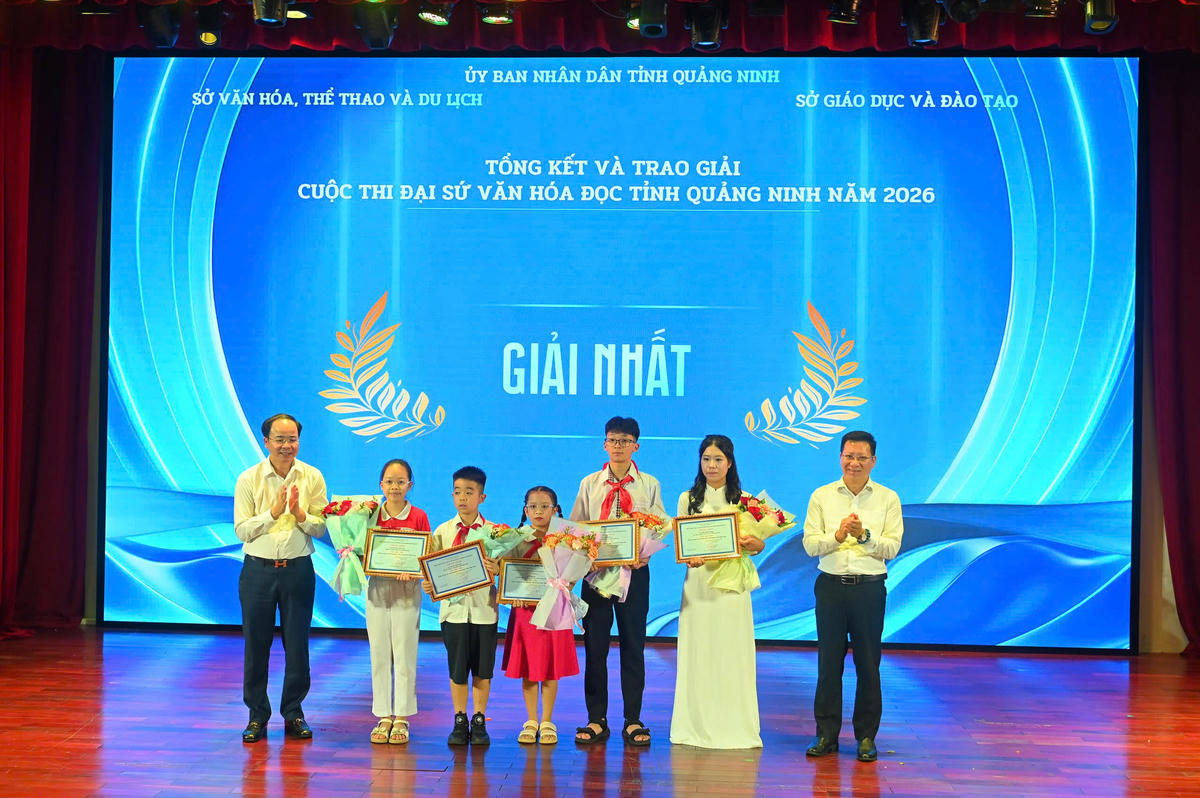 Quảng Ninh vinh danh 57 cá nhân, tập thể đạt giải Cuộc thi Đại sứ Văn hóa đọc năm 2026