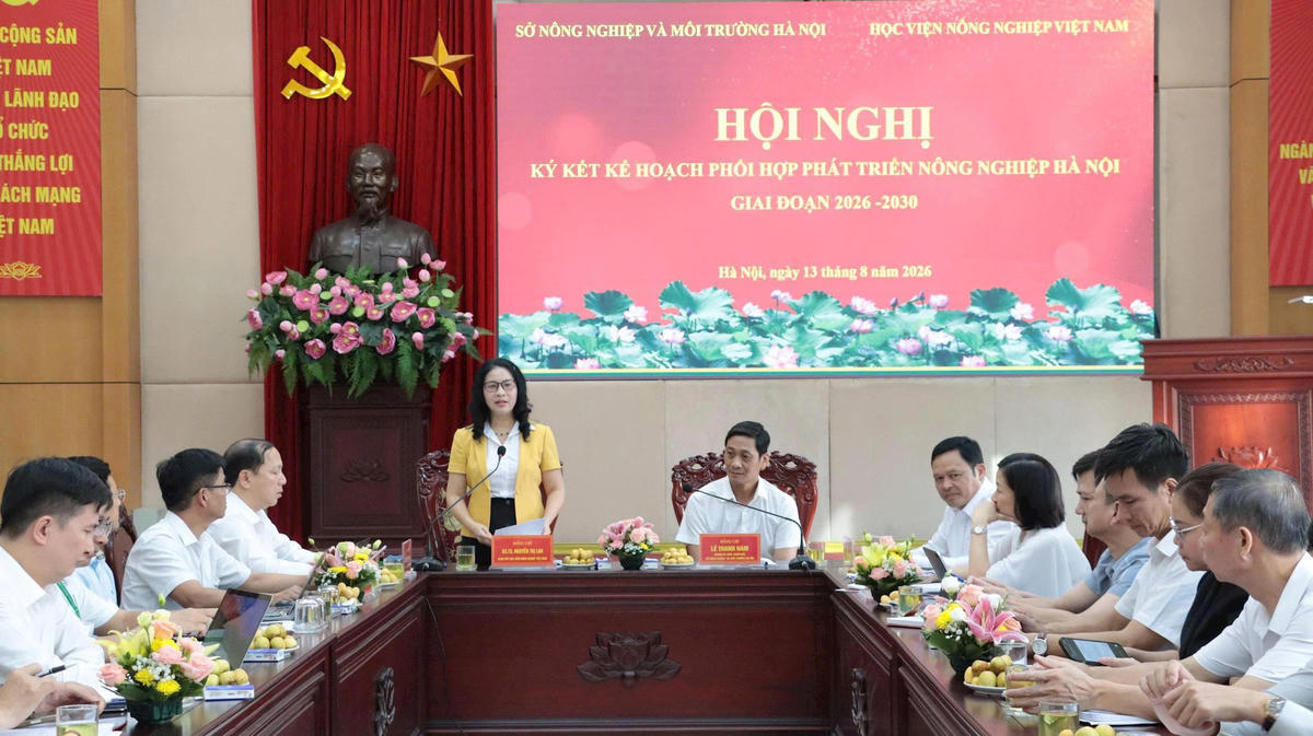 Sở NNMT Hà Nội, Học viện Nông nghiệp Việt Nam sẽ tăng cường phối hợp, phát huy nguồn lực khoa học, công nghệ và nhân lực để phát triển nông nghiệp Thủ đô theo hướng xanh, sinh thái, công nghệ cao. Ảnh: HVNNVN