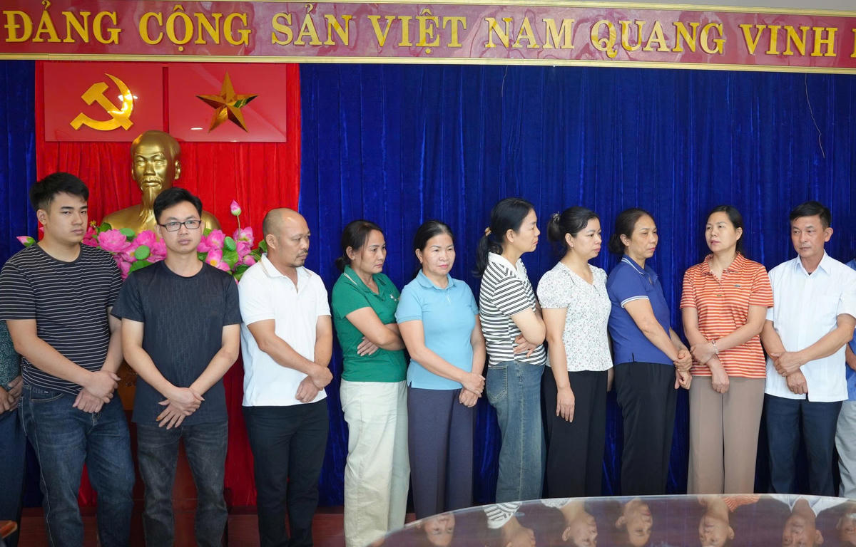 Một số đối tượng tại Cơ quan điều tra. Ảnh: Công an tỉnh Lào Cai.