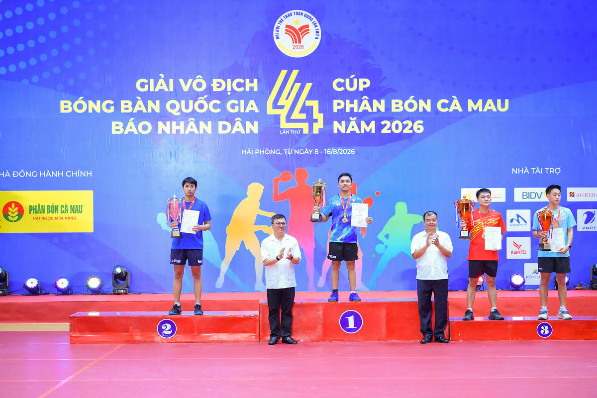 Nhiều tay vợt trẻ toả sáng tại Giải vô địch bóng bàn quốc gia Báo Nhân Dân lần thứ 44